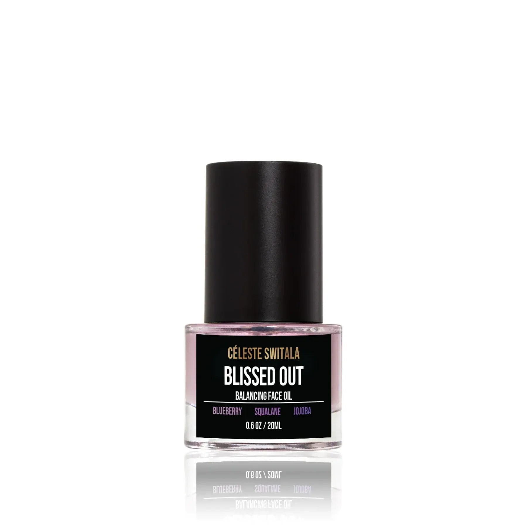 Blissed Out Balancing Face Oil 20 ml bottle with blueberry squalane and jojoba oils