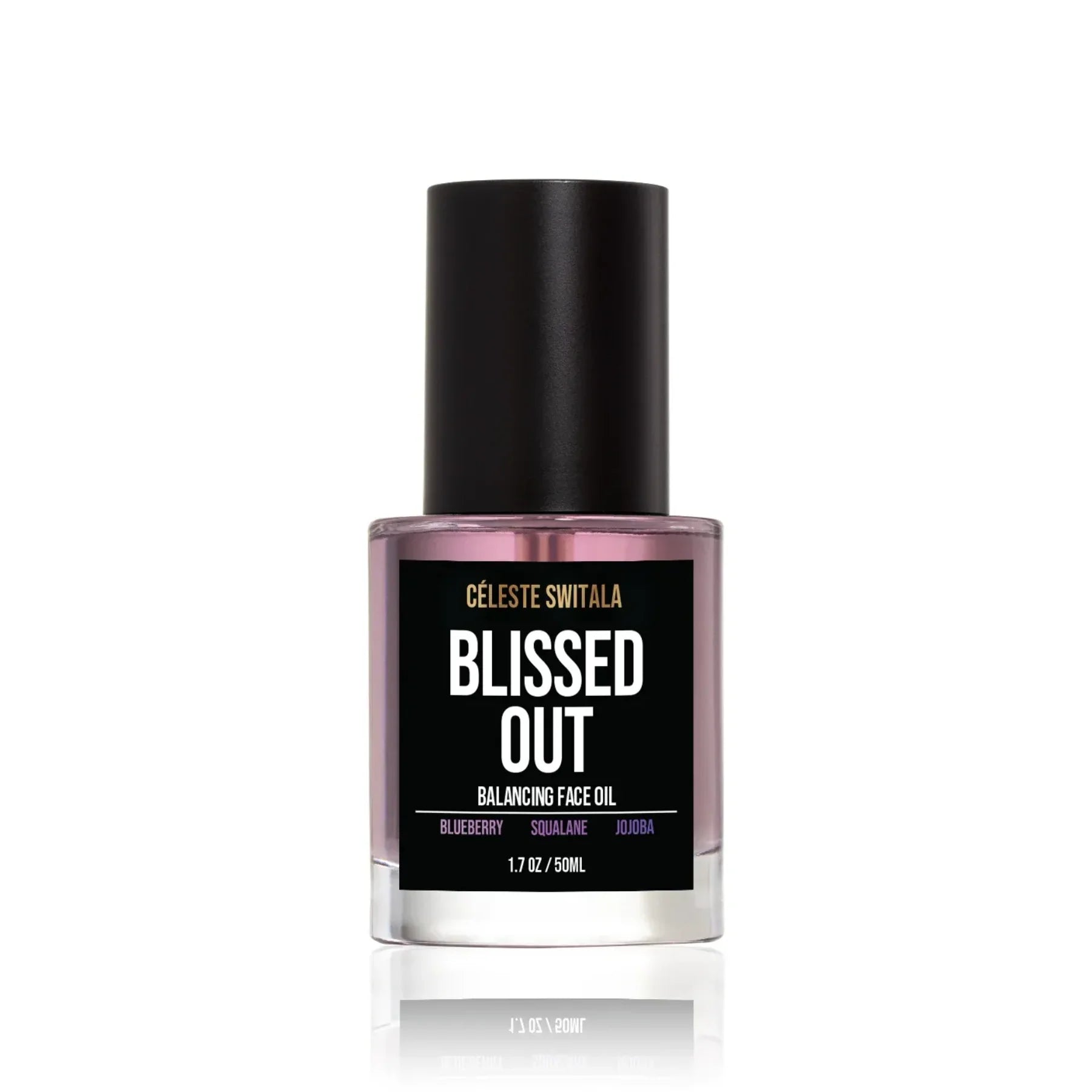 Blissed Out Balancing Face Oil 50 ml bottle with blueberry squalane and jojoba oils