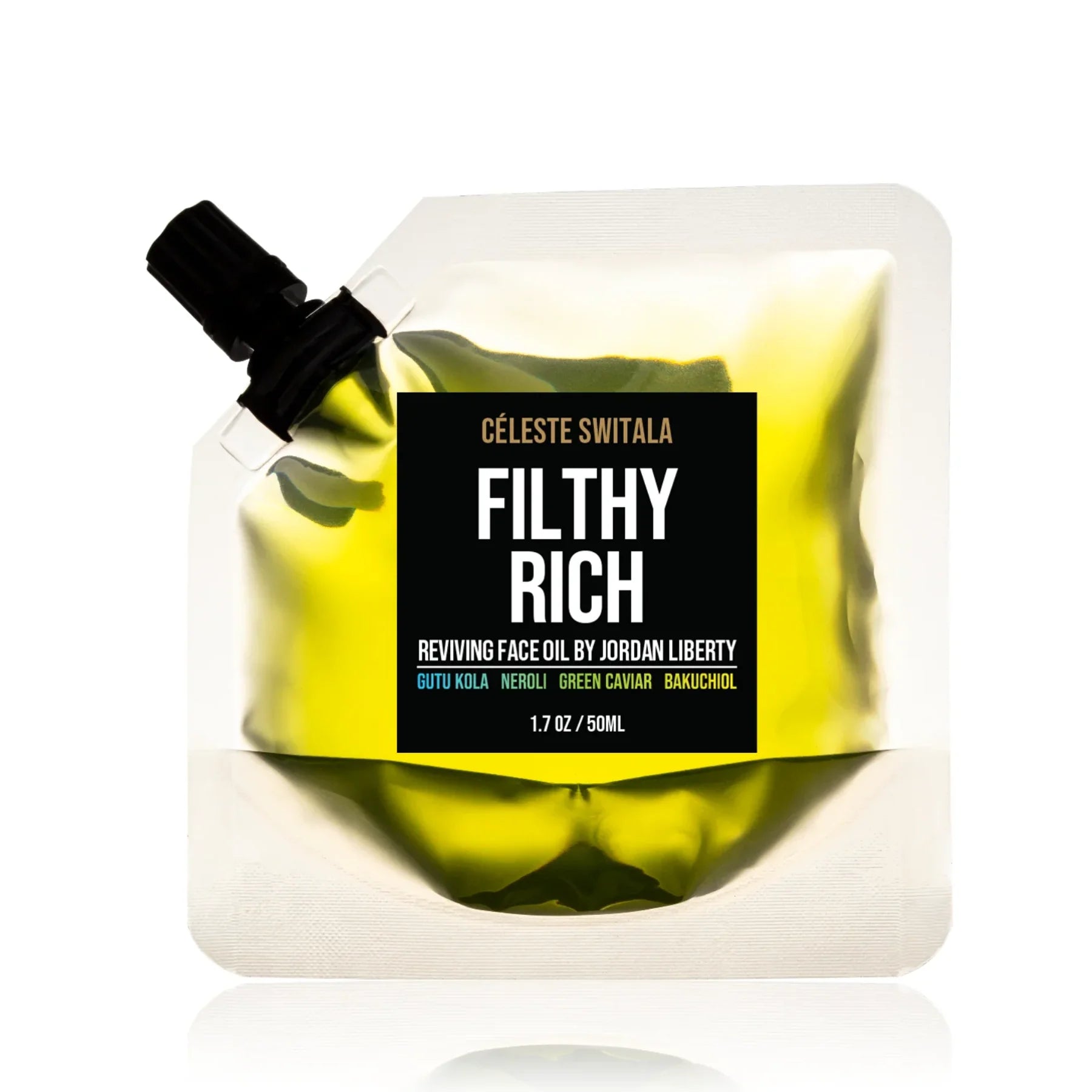 Céleste Switala Filthy Rich Reviving Face Oil 50 ml refill pouch with black spout