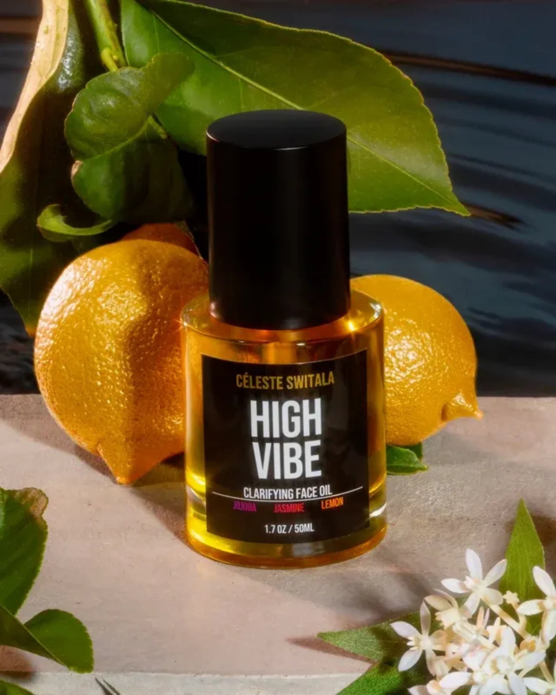 High Vibe Clarifying Face Oil with lemon, jasmine and botanical ingredients