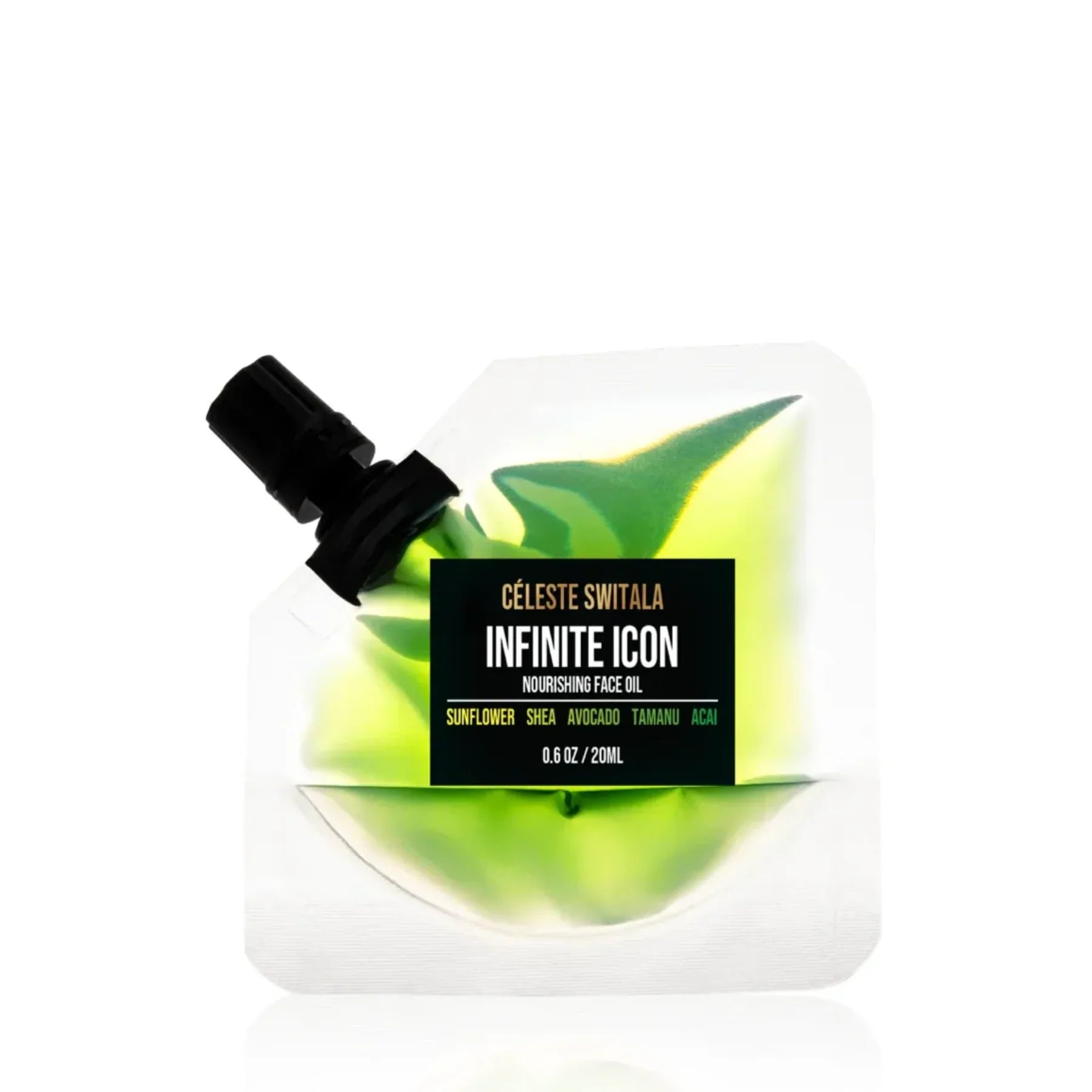 Infinite Icon Nourishing Face Oil 20 ml refill pouch with resealable black spout